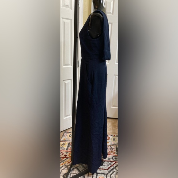 NWT DESSY COLLECTION Draped Backless Crepe Dress With Pockets SIZE 8 - Picture 5 of 12